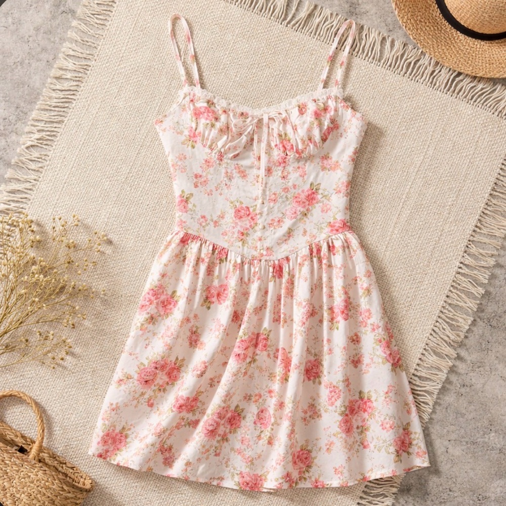 Floral Lace Mini Dress